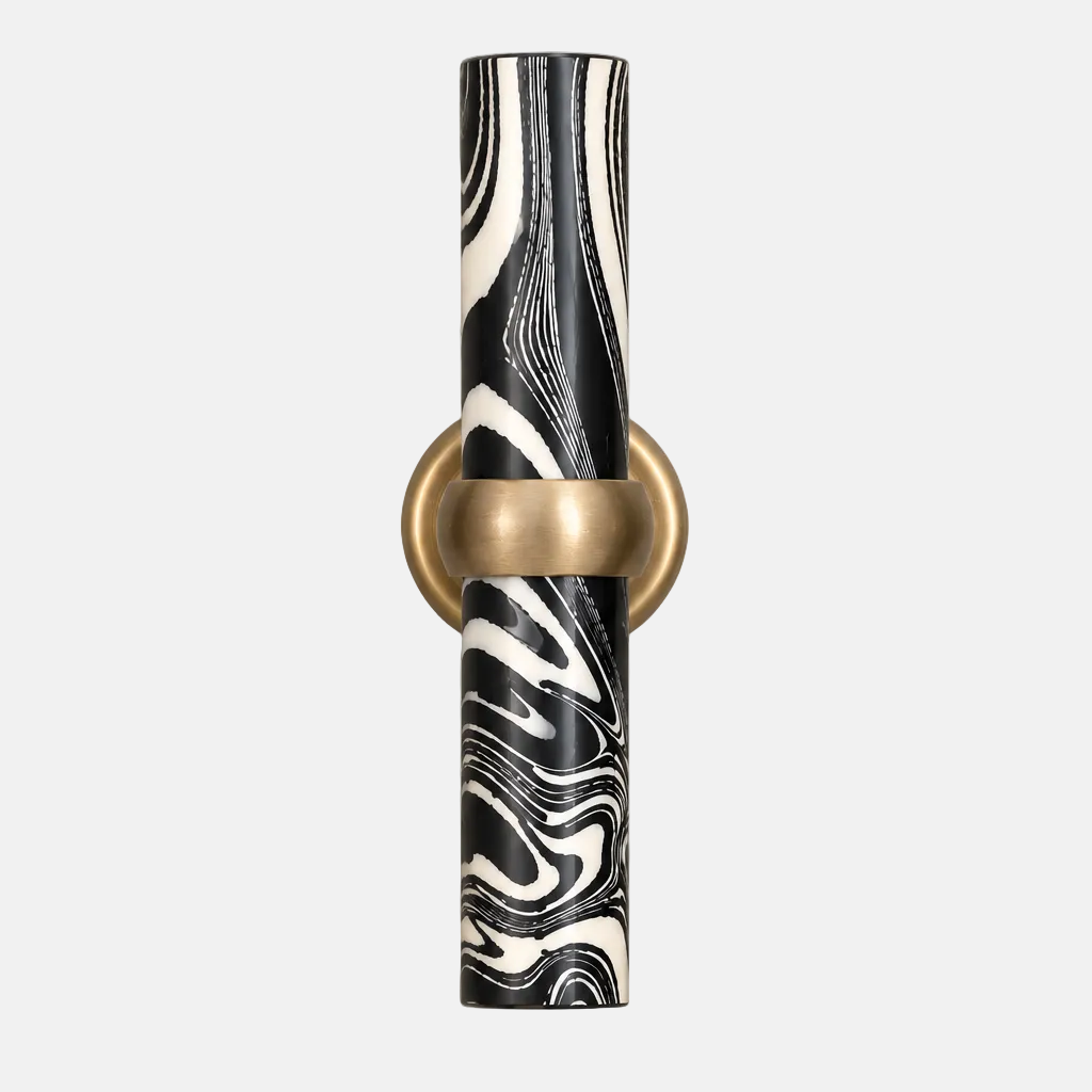 Zebra Handle Aged Brass