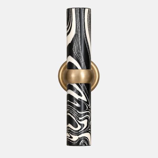 Zebra Handle Aged Brass