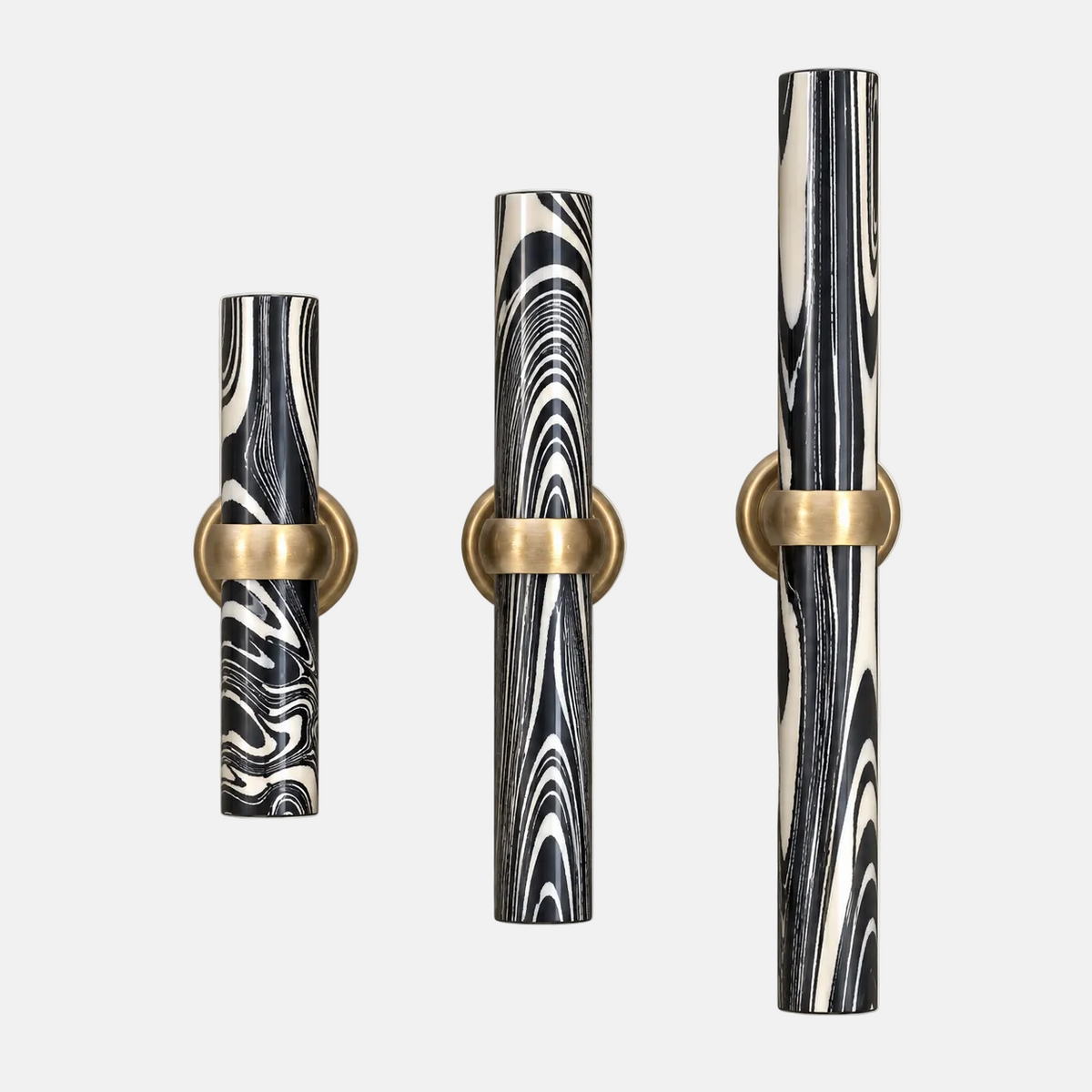 Zebra Handle Aged Brass